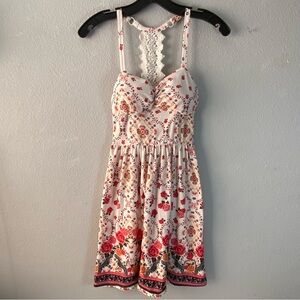 No Boundaries | Women’s Flower design white dress Size XS